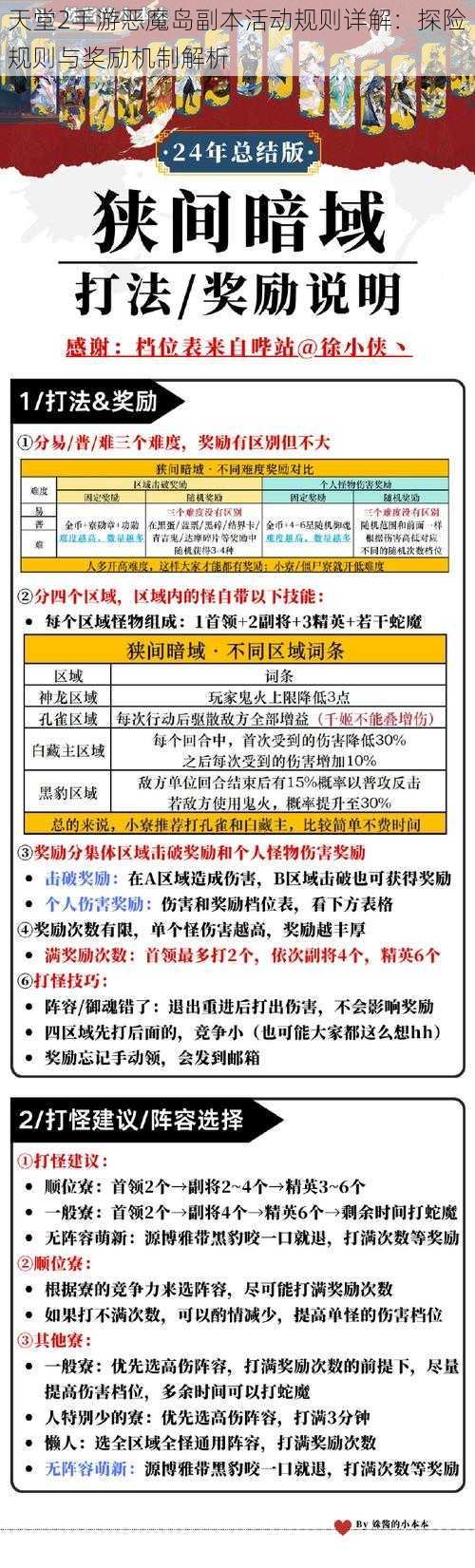 天堂2手游恶魔岛副本活动规则详解：探险规则与奖励机制解析