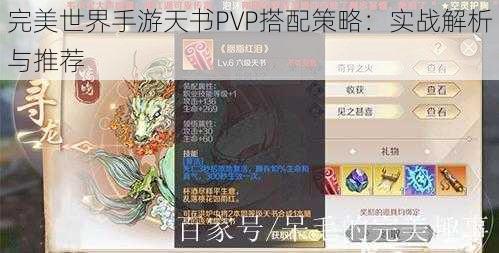 完美世界手游天书PVP搭配策略：实战解析与推荐